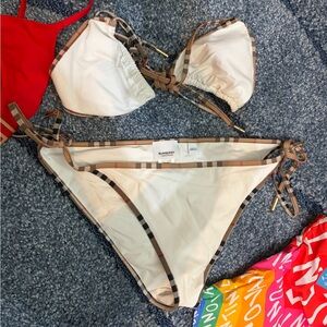Burberry Cream Bikini with Nova Check Trim